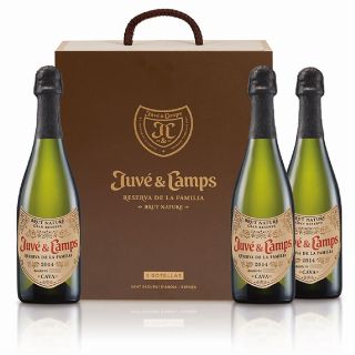 Caja madera 2 bot Juvé y Camps Reserva de la Familia